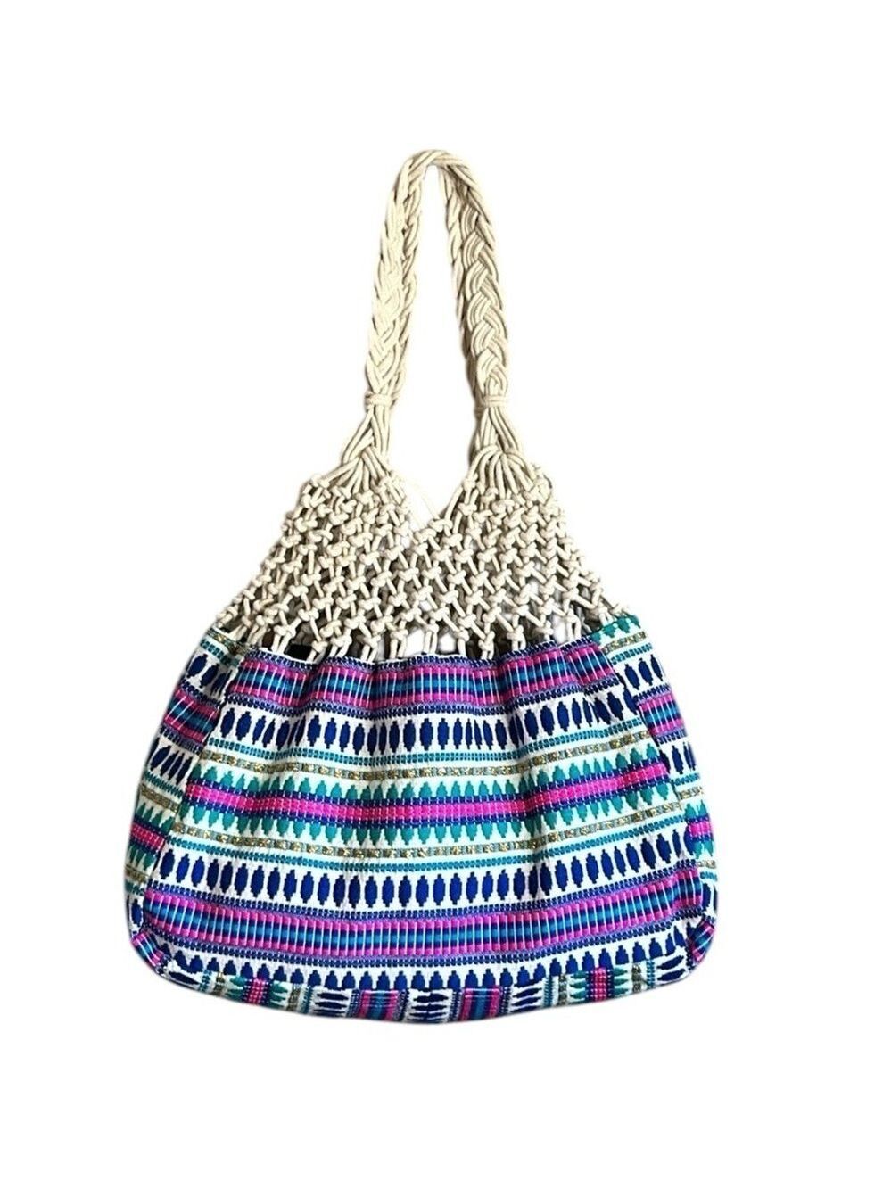 Circus by Sam Edelman Gentry Tote Pink Multicolored Woven Shoulder Bag